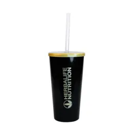Large Tucan Tumbler With Cap And Straw - Black
